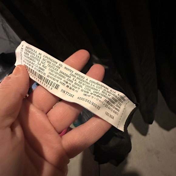 NWT Zara Black Lace Faux MIDI Leather Dress w Pleated Skirt 4222 243 800 XS - Picture 8 of 8